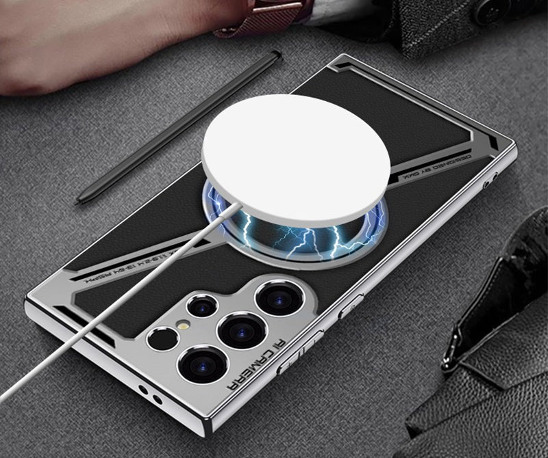 Detachable Metal Ring MagSafe Case for Samsung Galaxy S25 Ultra | Hybrid Armor Design with Magnetic Stand