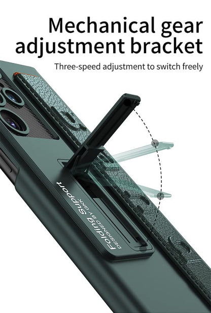 Shockproof Kickstand Case for Samsung Galaxy S25 Ultra with Wristband Grip & Protective Cover
