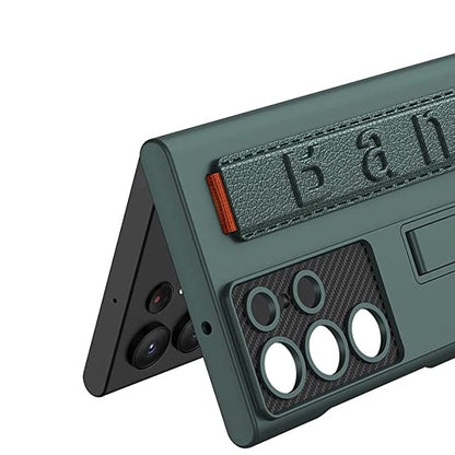 Shockproof Kickstand Case for Samsung Galaxy S25 Ultra with Wristband Grip & Protective Cover