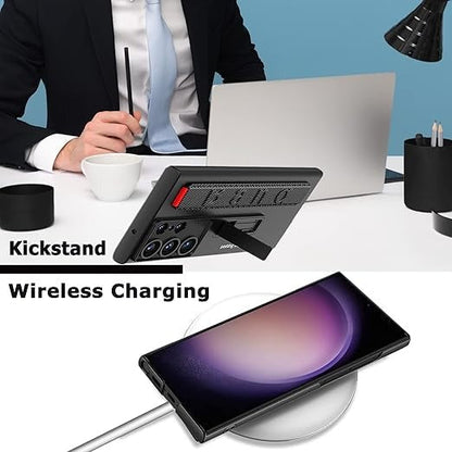 Shockproof Kickstand Case for Samsung Galaxy S25 Ultra with Wristband Grip & Protective Cover