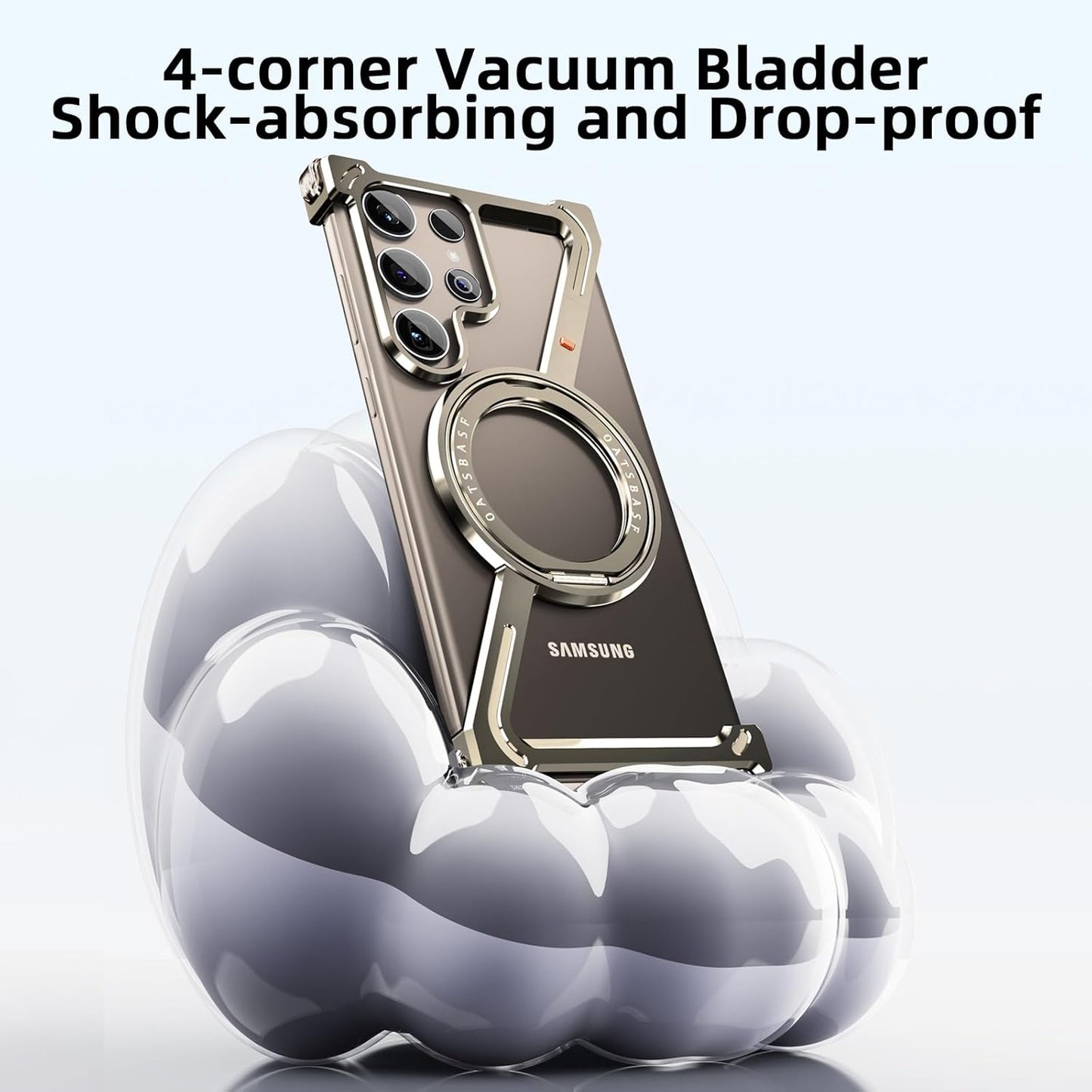 Z Shape Aluminium Metal Rotating Kickstand for Samsung Galaxy S25 Ultra | Frameless Design