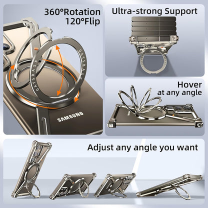 Z Shape Aluminium Metal Rotating Kickstand for Samsung Galaxy S25 Ultra | Frameless Design