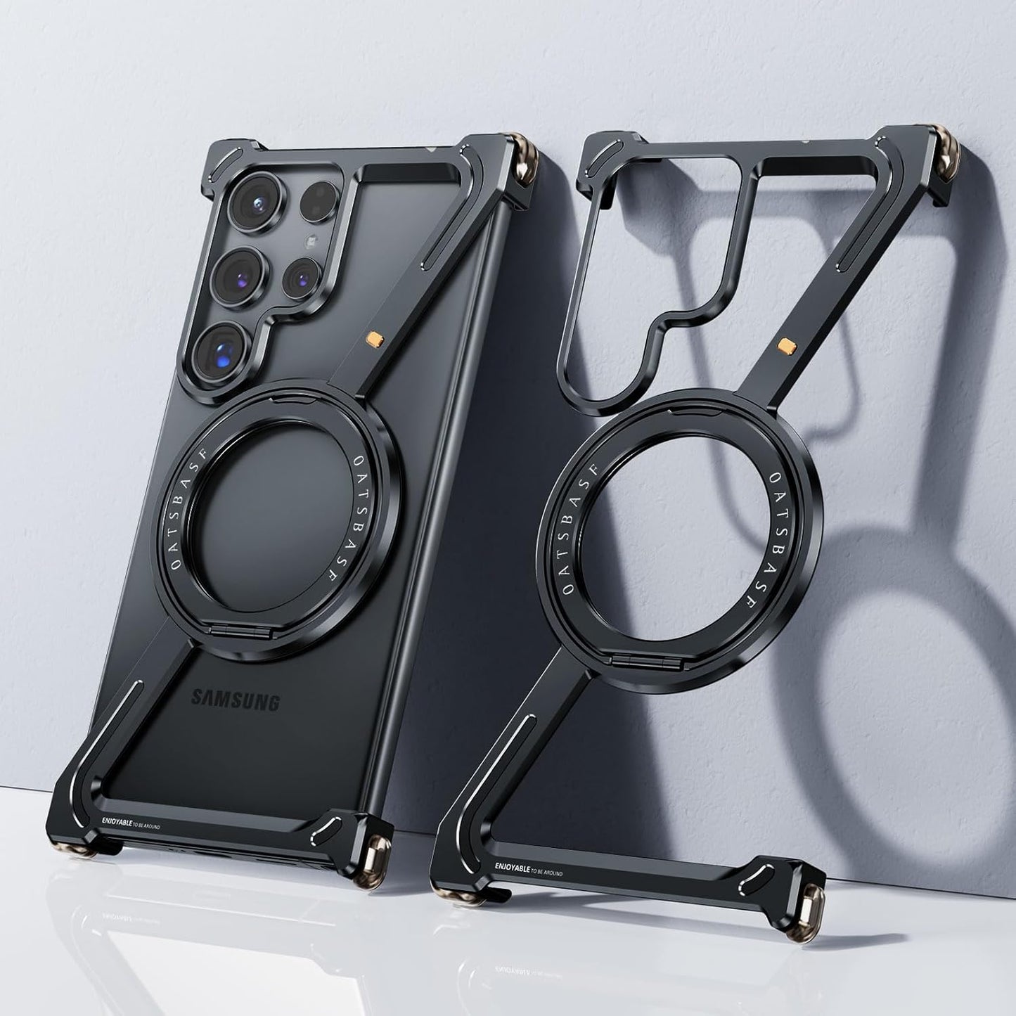 Z Shape Aluminium Metal Rotating Kickstand for Samsung Galaxy S25 Ultra | Frameless Design