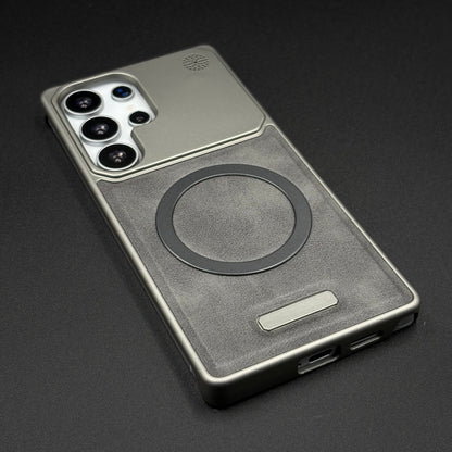 Luxury Leather MagSafe Case for Samsung Galaxy S25 Ultra | AeroFlex Hard Borderless Design