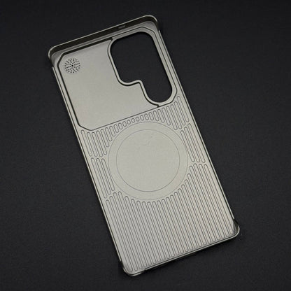 Luxury Leather MagSafe Case for Samsung Galaxy S25 Ultra | AeroFlex Hard Borderless Design