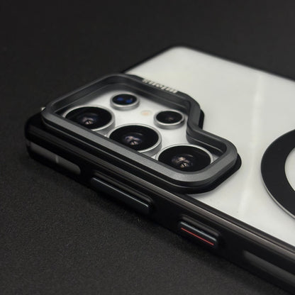 Luxury MagSafe Case for Samsung Galaxy S25 Ultra | Hard PC | Metal Camera Bump | Built-In Kickstand