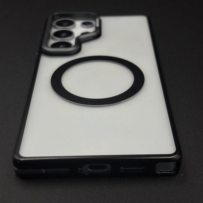Luxury MagSafe Case for Samsung Galaxy S25 Ultra | Hard PC | Metal Camera Bump | Built-In Kickstand