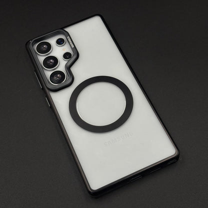 Luxury MagSafe Case for Samsung Galaxy S25 Ultra | Hard PC | Metal Camera Bump | Built-In Kickstand