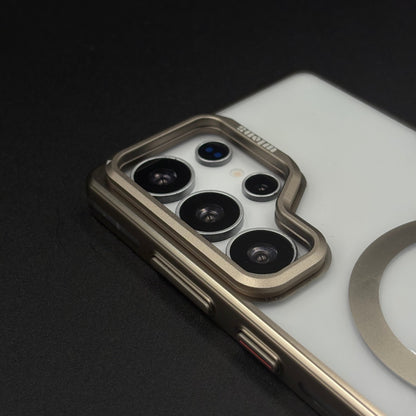 Luxury MagSafe Case for Samsung Galaxy S25 Ultra | Hard PC | Metal Camera Bump | Built-In Kickstand