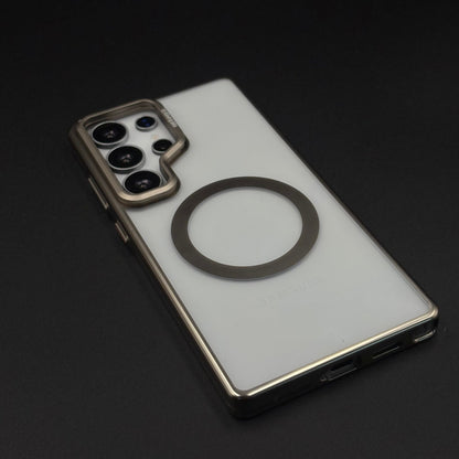 Luxury MagSafe Case for Samsung Galaxy S25 Ultra | Hard PC | Metal Camera Bump | Built-In Kickstand