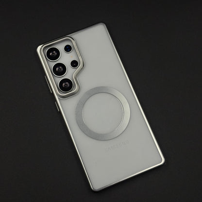 Luxury MagSafe Case for Samsung Galaxy S25 Ultra | Hard PC | Metal Camera Bump | Built-In Kickstand