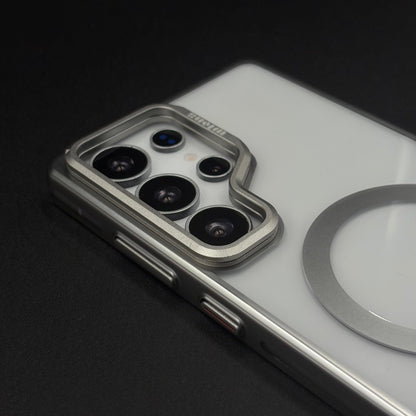 Luxury MagSafe Case for Samsung Galaxy S25 Ultra | Hard PC | Metal Camera Bump | Built-In Kickstand