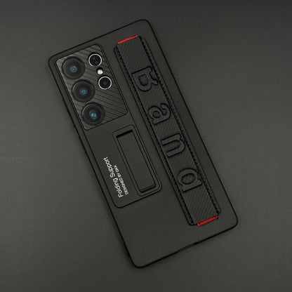 Shockproof Kickstand Case for Samsung Galaxy S25 Ultra with Wristband Grip & Protective Cover