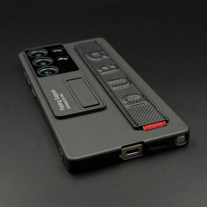 Shockproof Kickstand Case for Samsung Galaxy S25 Ultra with Wristband Grip & Protective Cover