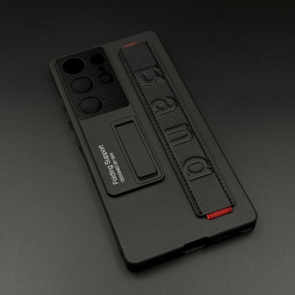 Shockproof Kickstand Case for Samsung Galaxy S25 Ultra with Wristband Grip & Protective Cover