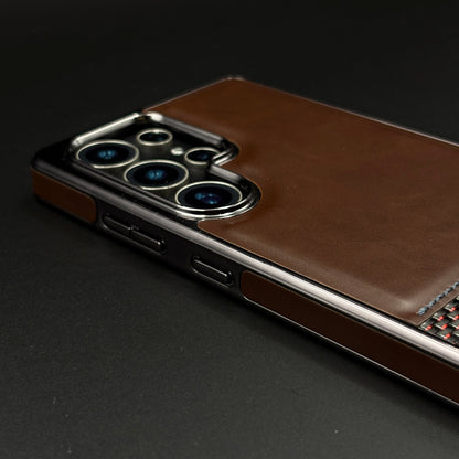 Leather Stripe Texture Case for Samsun Galaxy S25 Ultra Slim Luxury Protective Cover