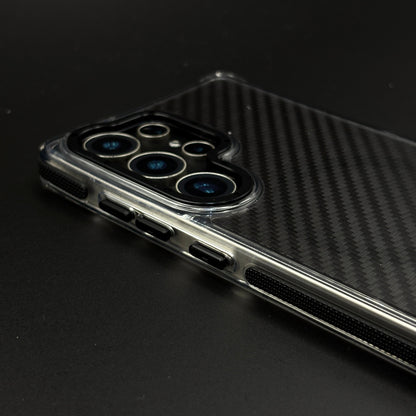 Carbon Fibre Matte MagSafe Case for Samsung Galaxy S25 Ultra | Smokey Finish Protection