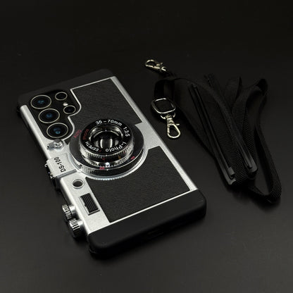 3D Vintage Camera Case for Samsung Galaxy S25 Ultra | Retro Designer | Detachable Sling