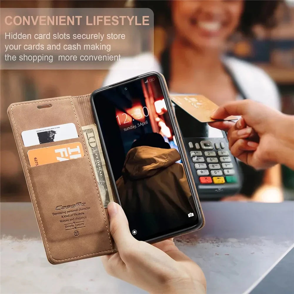 Premium Flip Leather Phone Case For Pixel Series