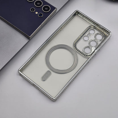 Samsung Galaxy S25 Ultra Luxury Side Diamond Shimmer Magsafe Case