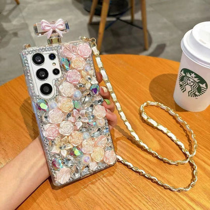 Samsung Galaxy S25 Ultra Perfume Bottle Floral Case With Sling